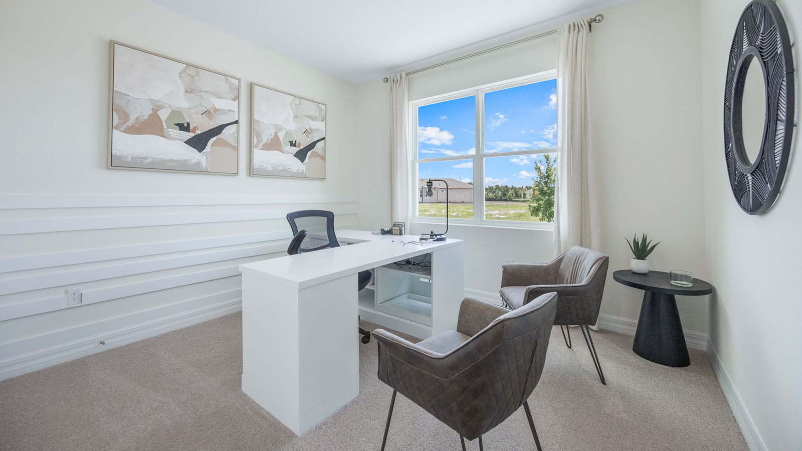 office with desk and chairs