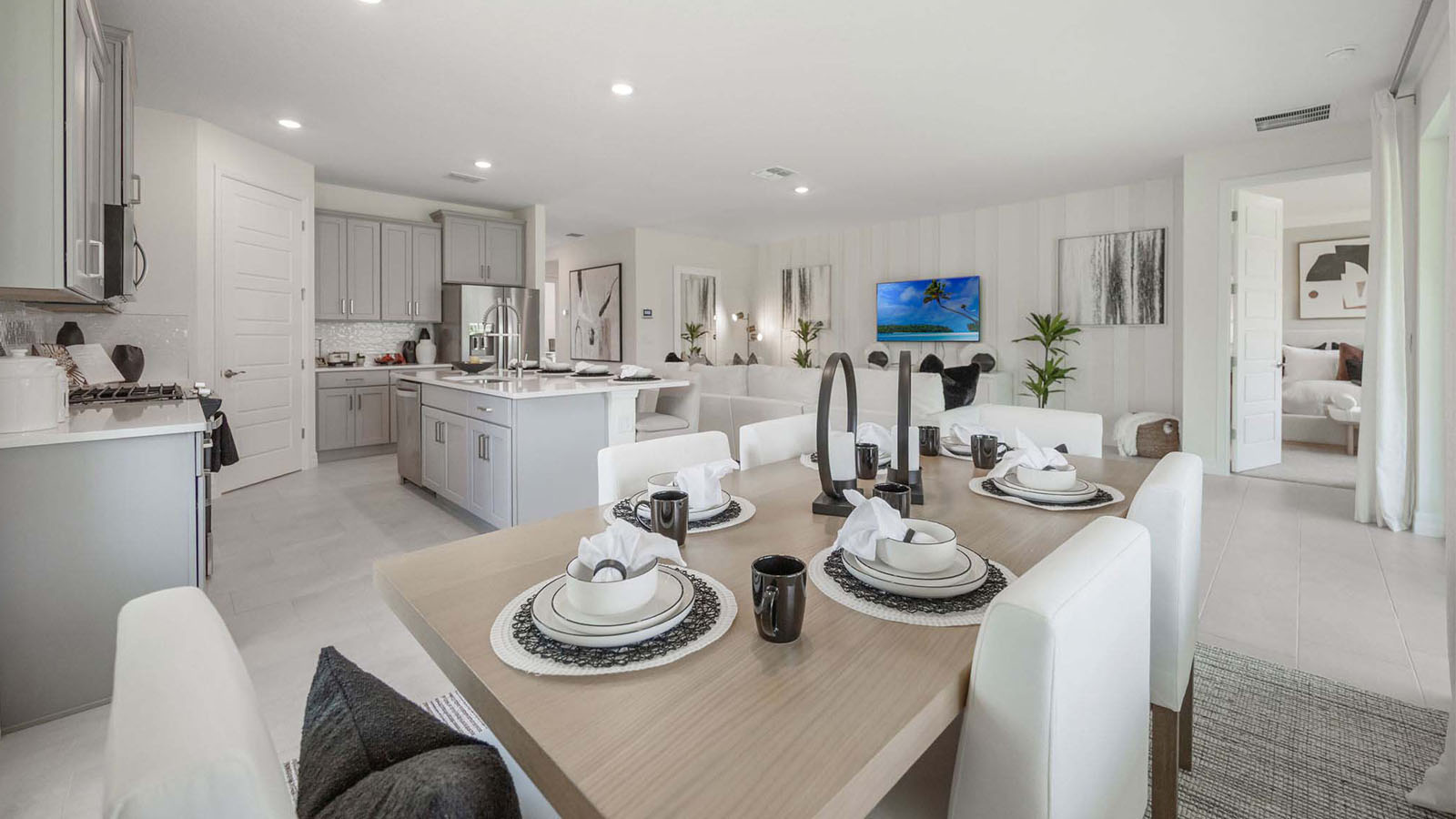 Dining room looking to the kitchen and living room