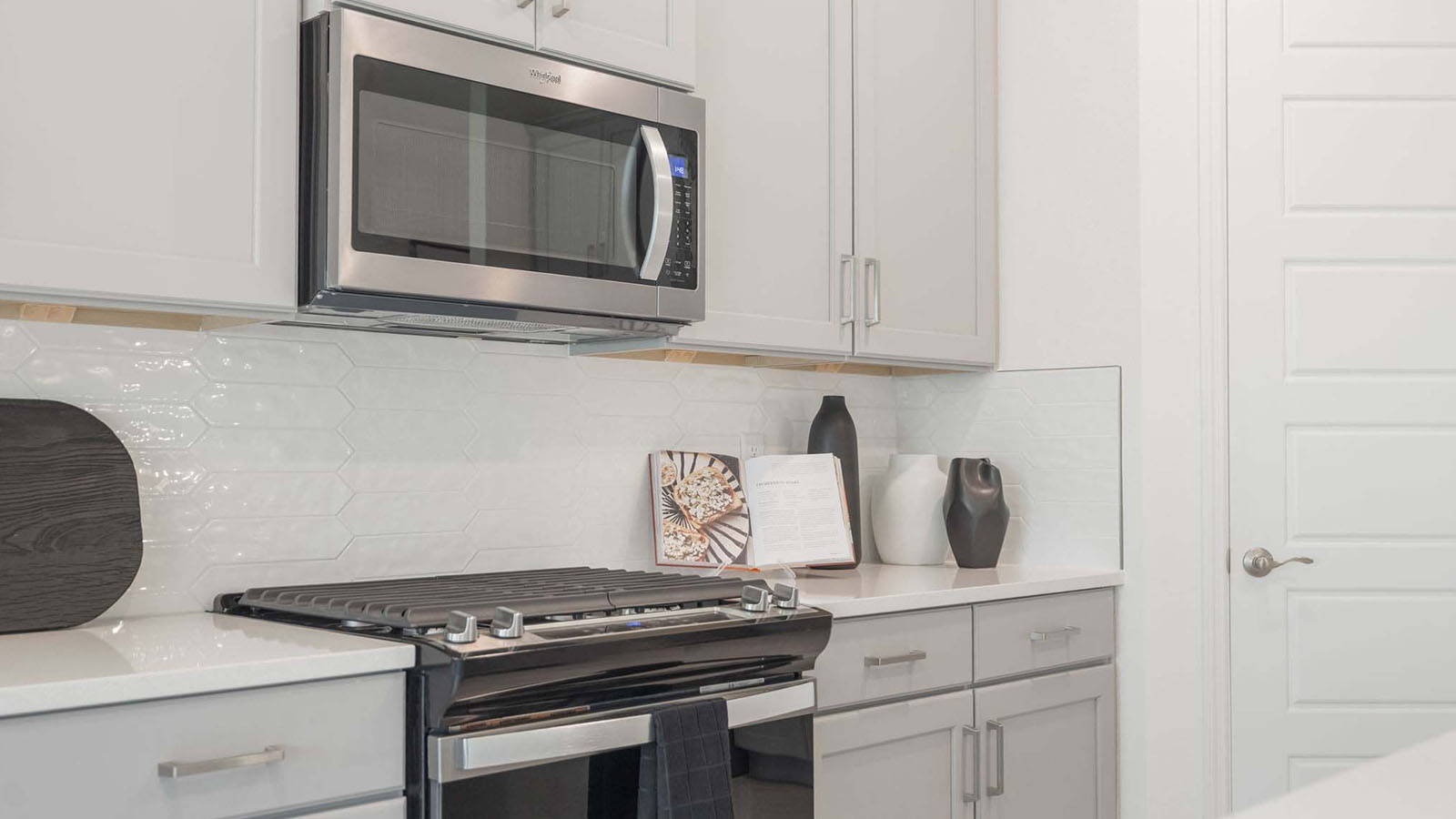 Kitchen stove and microwave