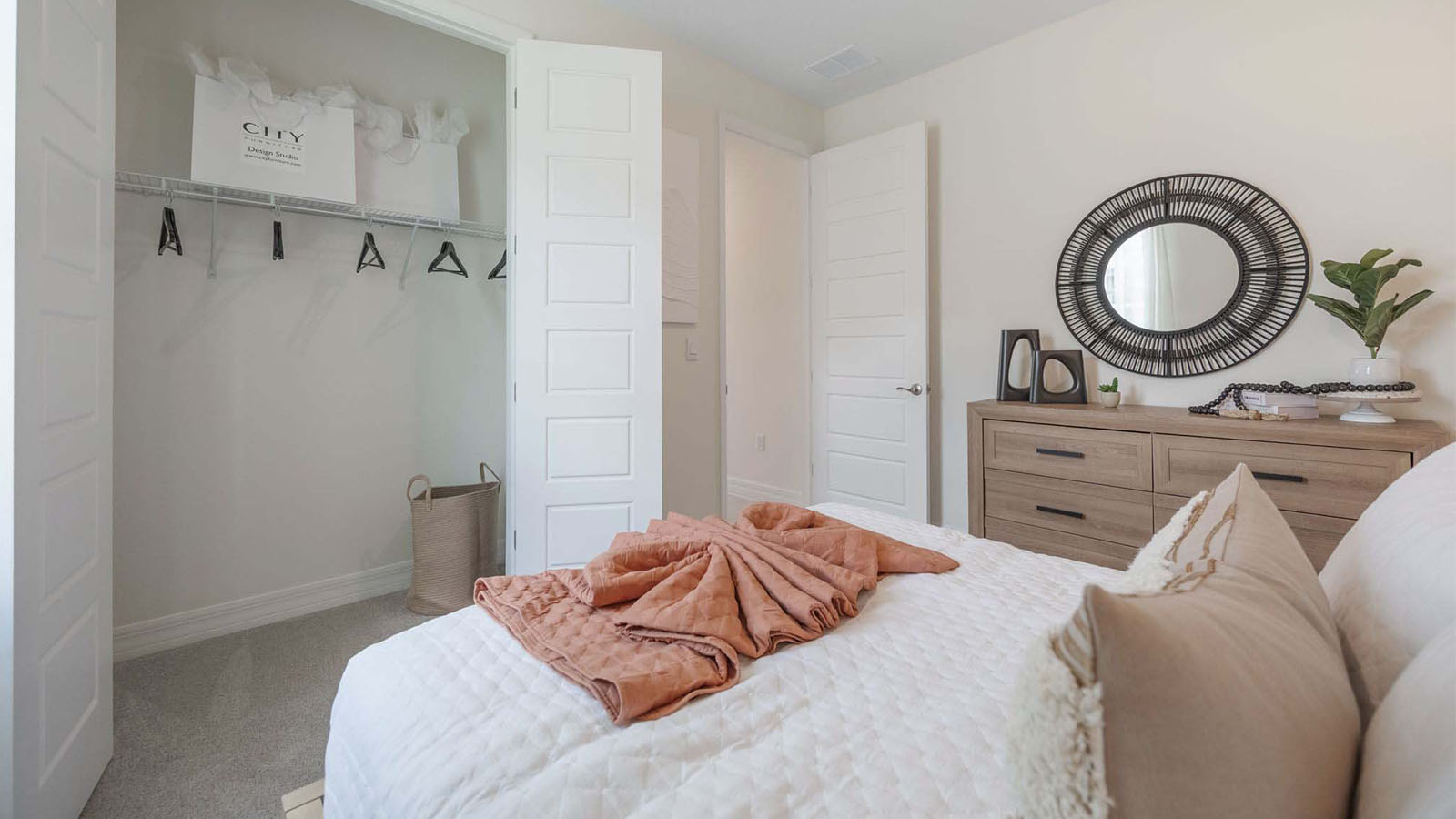 Guest bedroom with closet