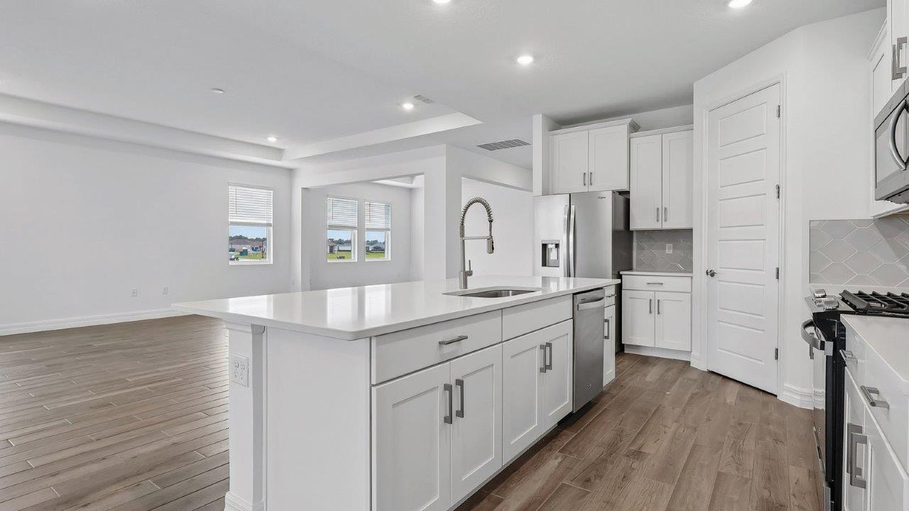 Kitchen with view to great room