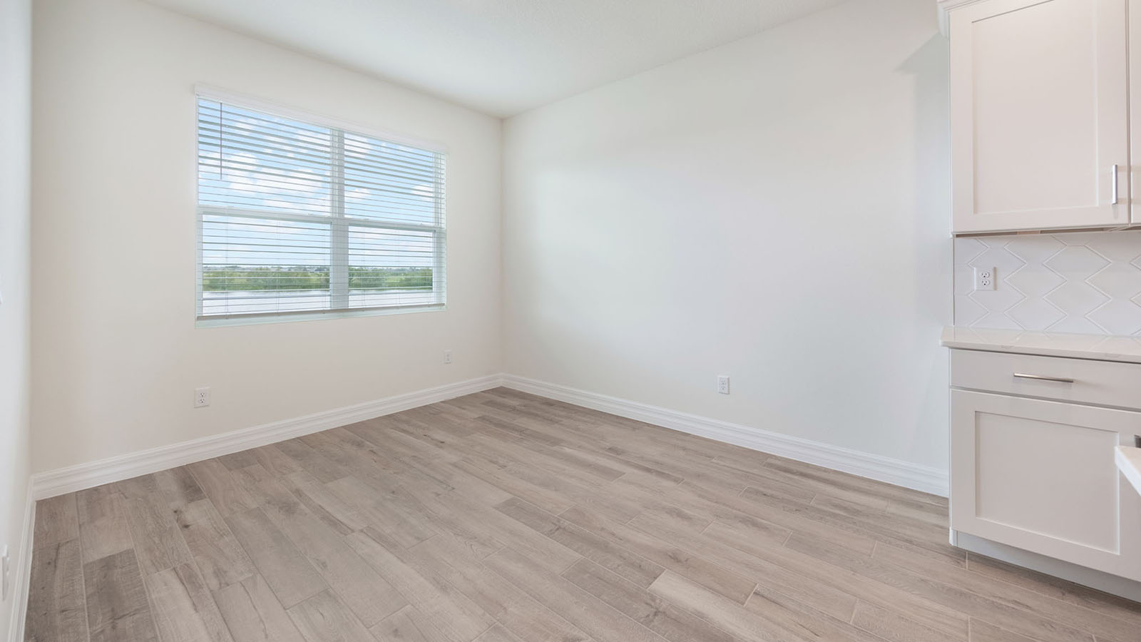 Dining room with window to the back yard