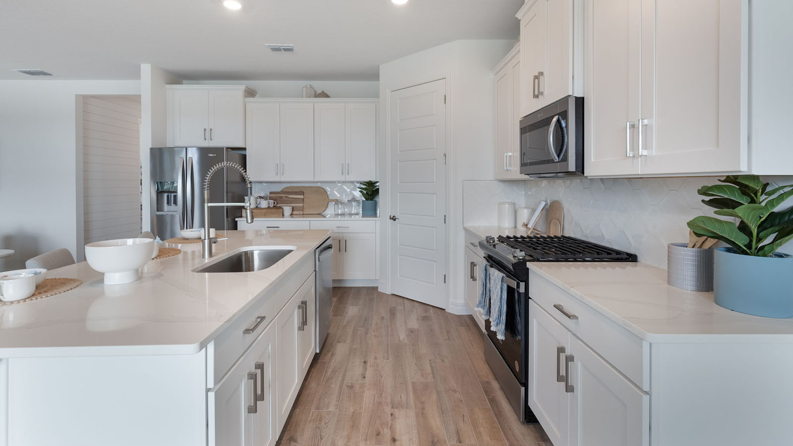 Kitchen with walk in pantry