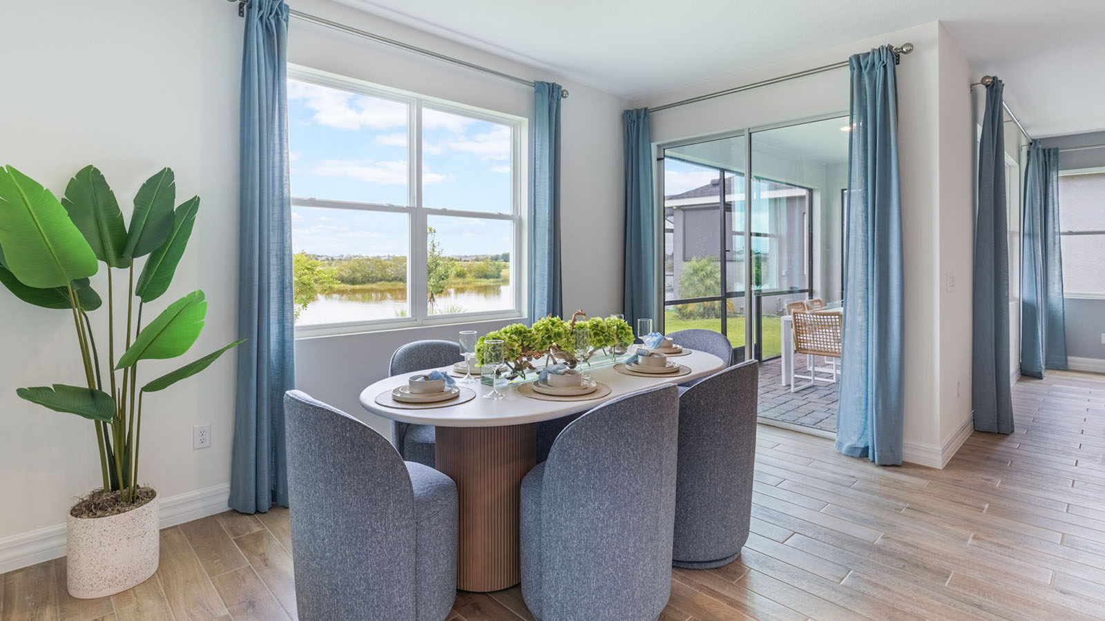 Dining room with lanai access and window