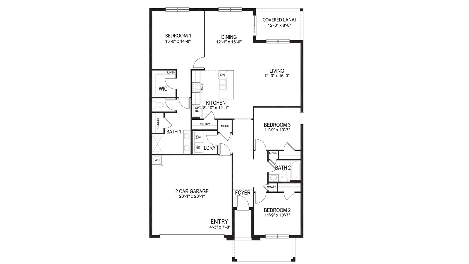 Aria floorplan layout