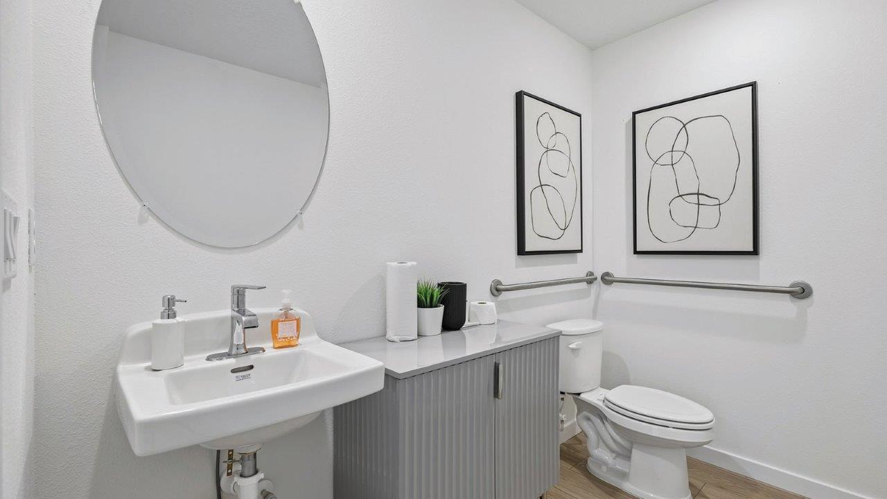 Modified bathroom for ADA compliance