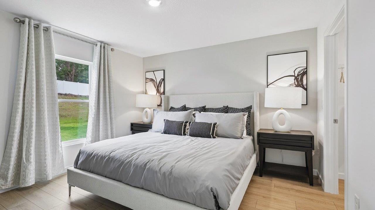 Primary bedroom with king size bed and nightstands