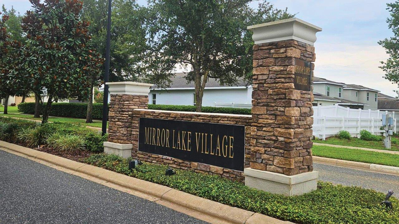 Mirror Lake Village Entry Monument Sign