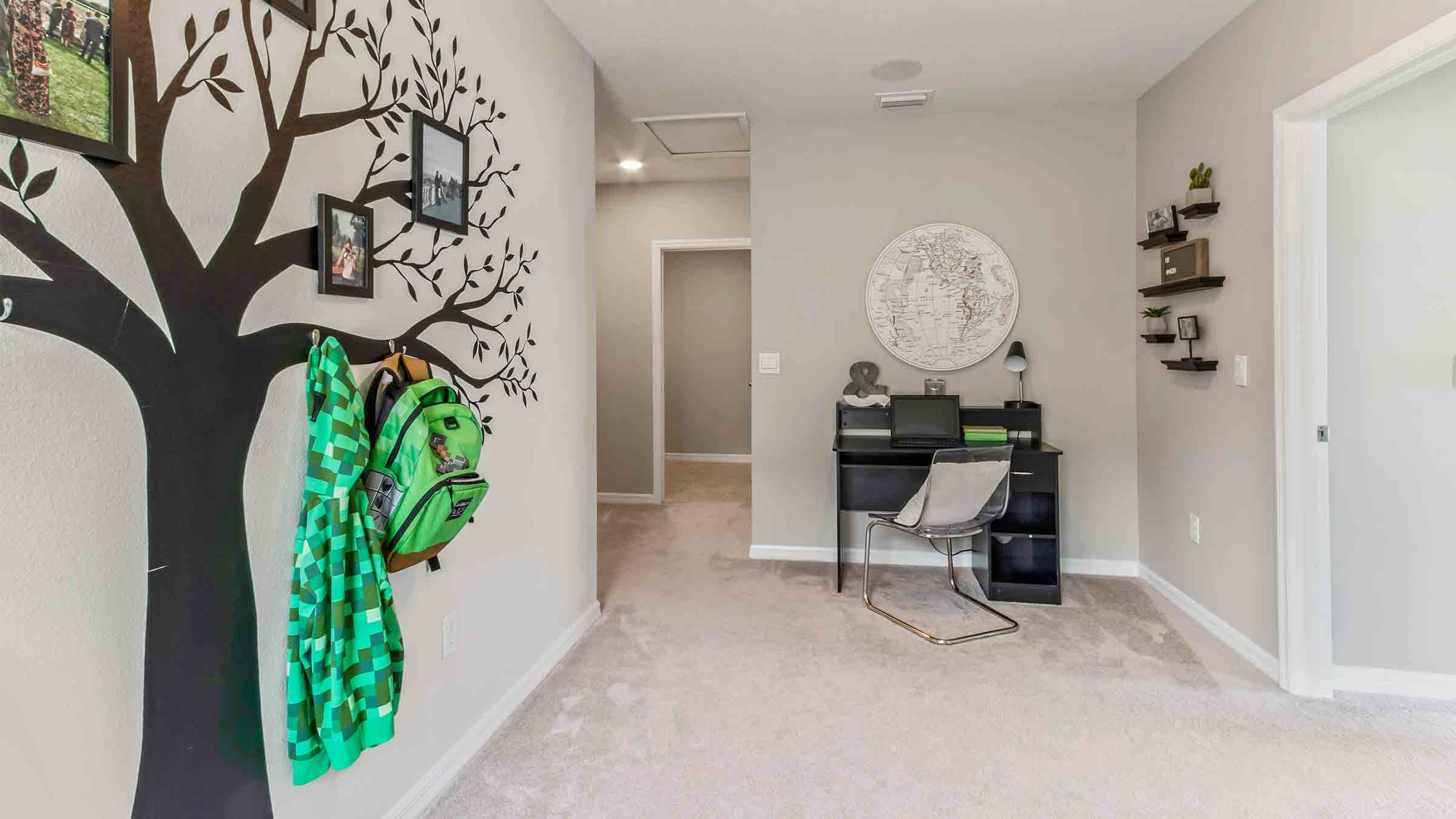 Multi-purpose open area perfect for entertaining, work or play.