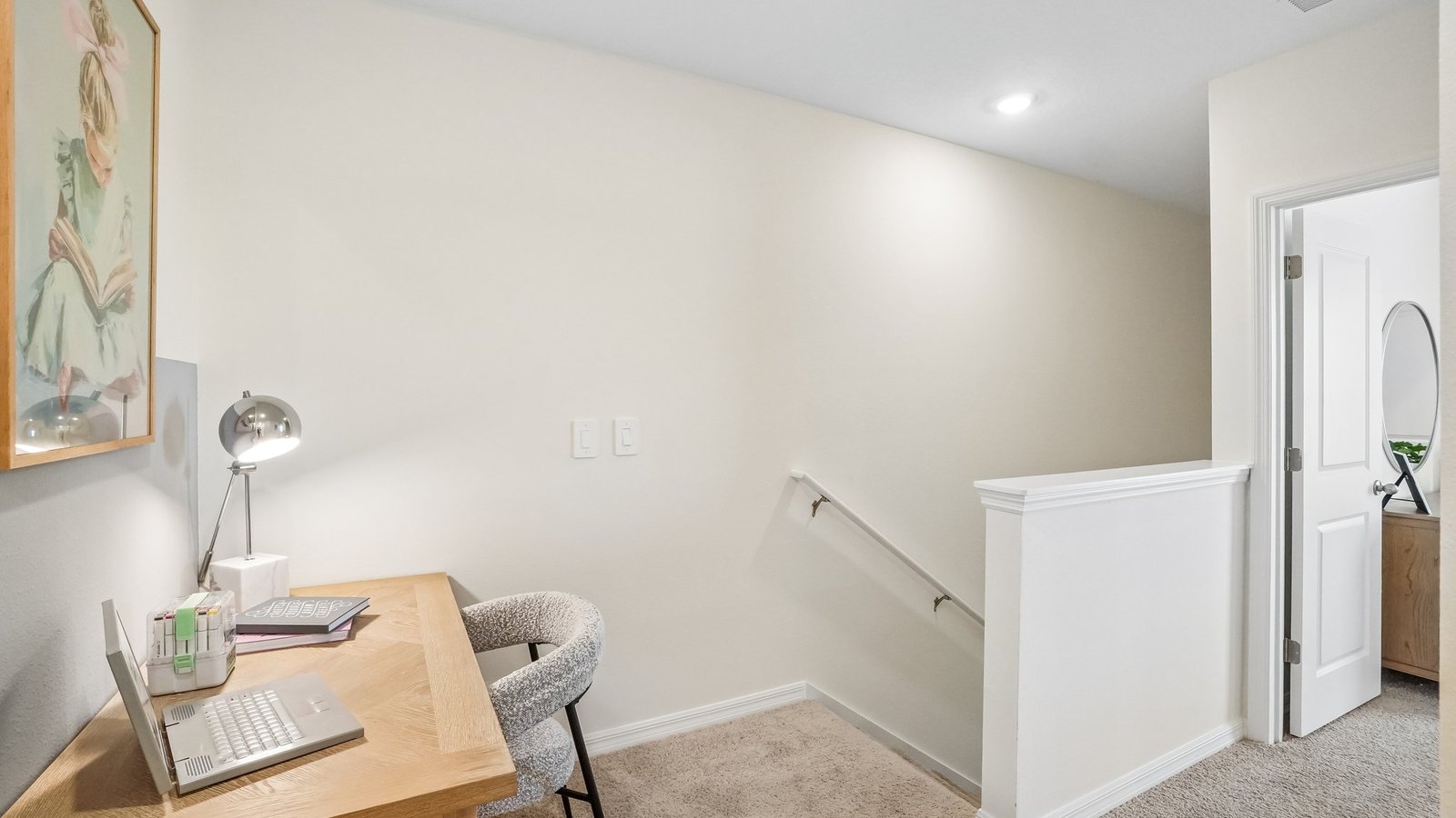Landing area with view and access to bedrooms