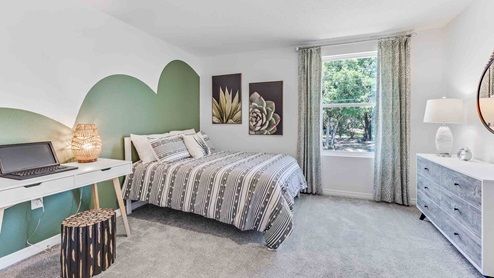Multi-use bedroom, flex, office, study, craft, entertainment game room in D.R. Horton's new stylish construction home