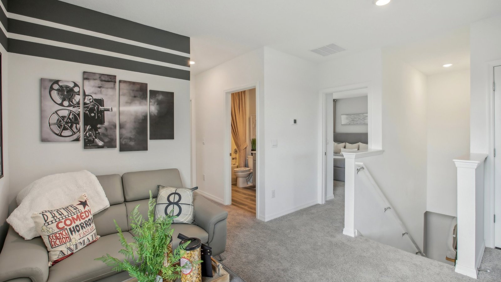 Multi-purpose open area perfect for entertaining, work or play.