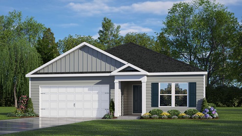 Rendering of the Aria floorplan, elevation a