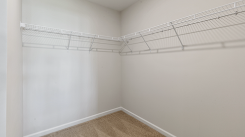 spacious walk in closet