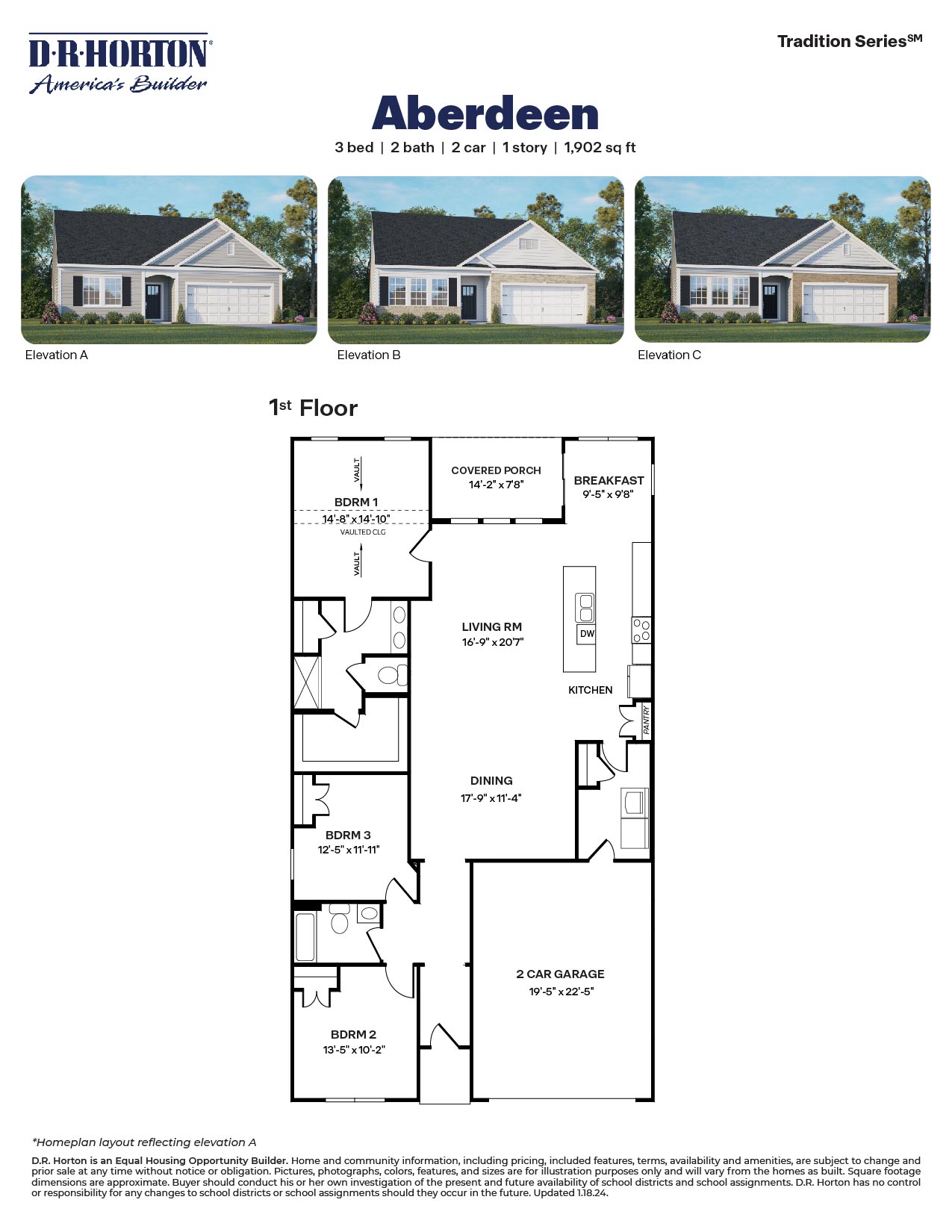 Floor Plan in Baker Farm Youngsville, NC D.R. Horton