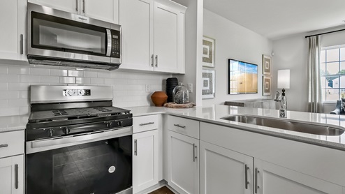 Pearson model kitchen with quartz countertops