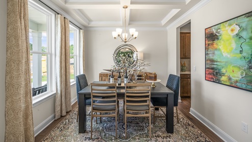 Normal Model Dining Room with Coffered ceiling