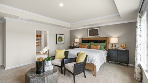 Norman Model Bedroom with Tray Ceiling