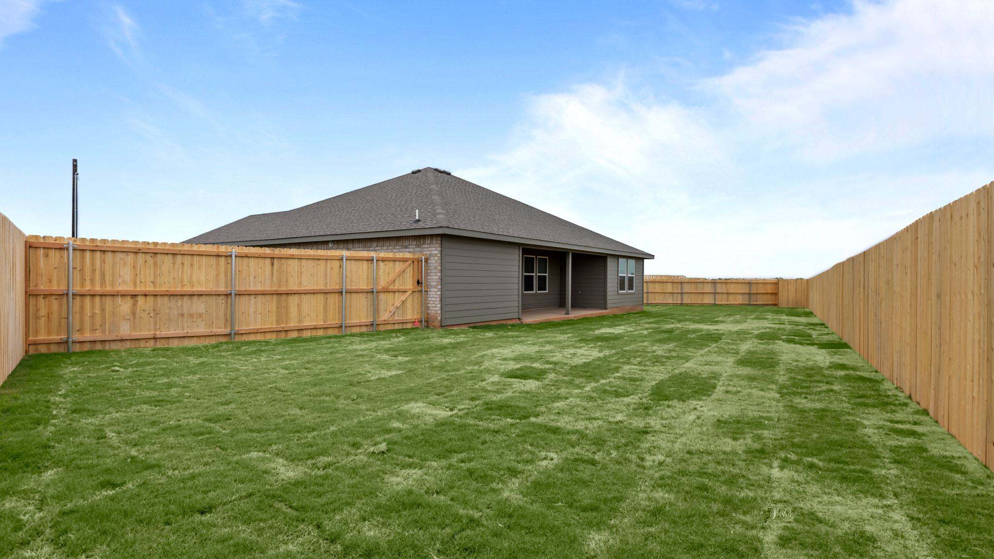 Private spacious fenced-in backyard