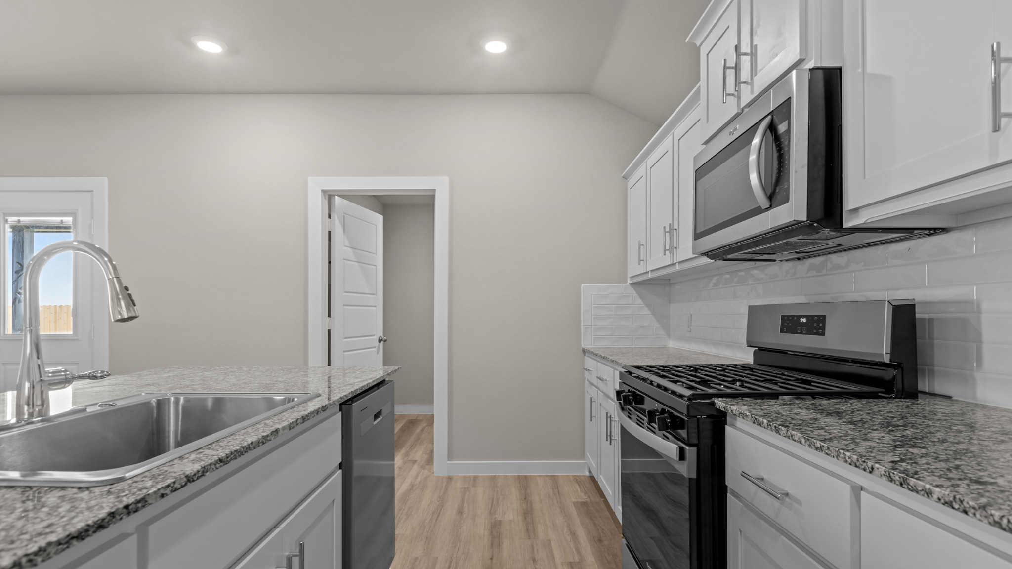 Spacious open kitchen with ample natural light