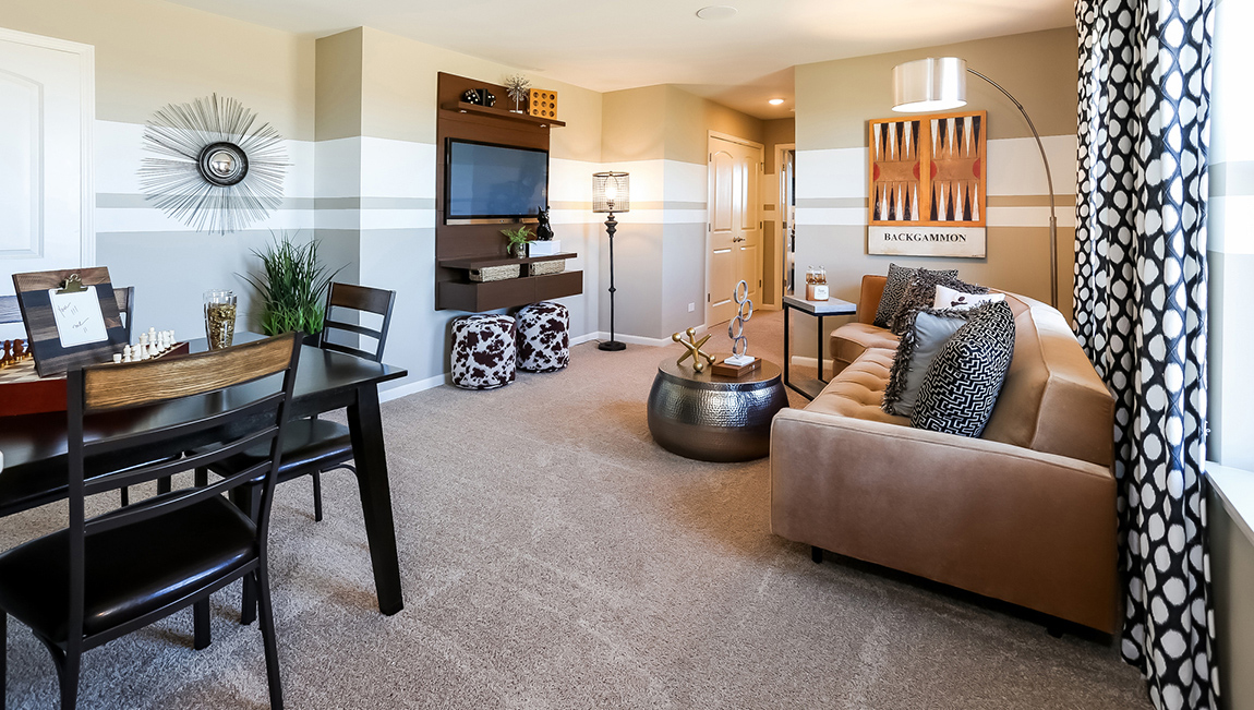 The Clifton plan includes a cozy loft area upstairs.