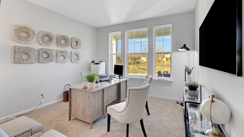 A guest bedroom could be used as an office.