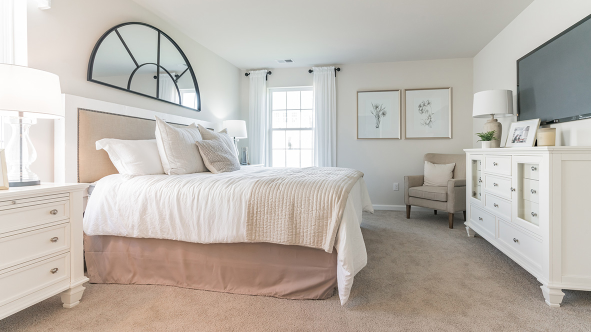 The large owner’s suite is a retreat in the back of the home.