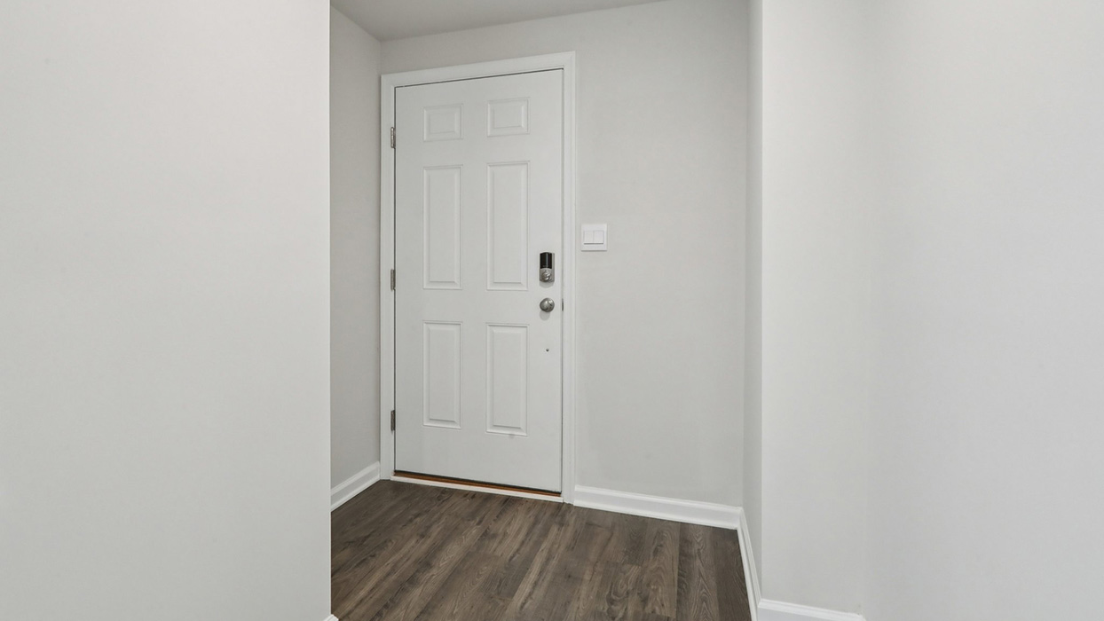 Entry way and inside view of the front door