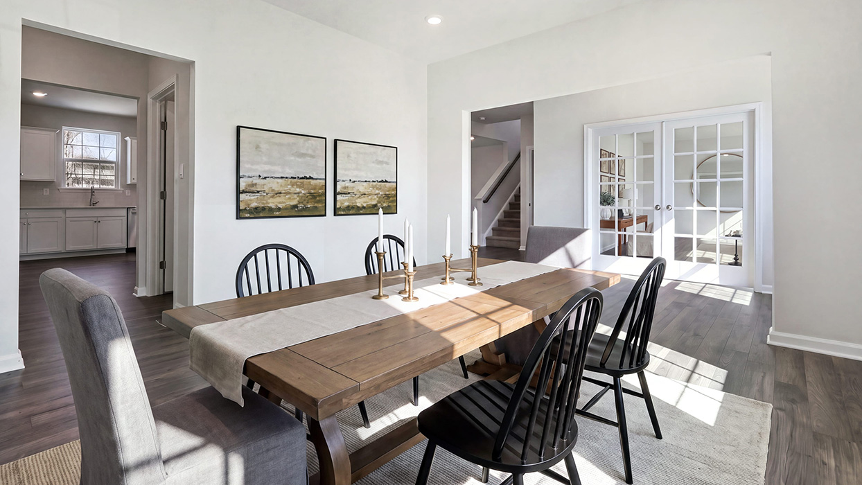Formal dining room natural light