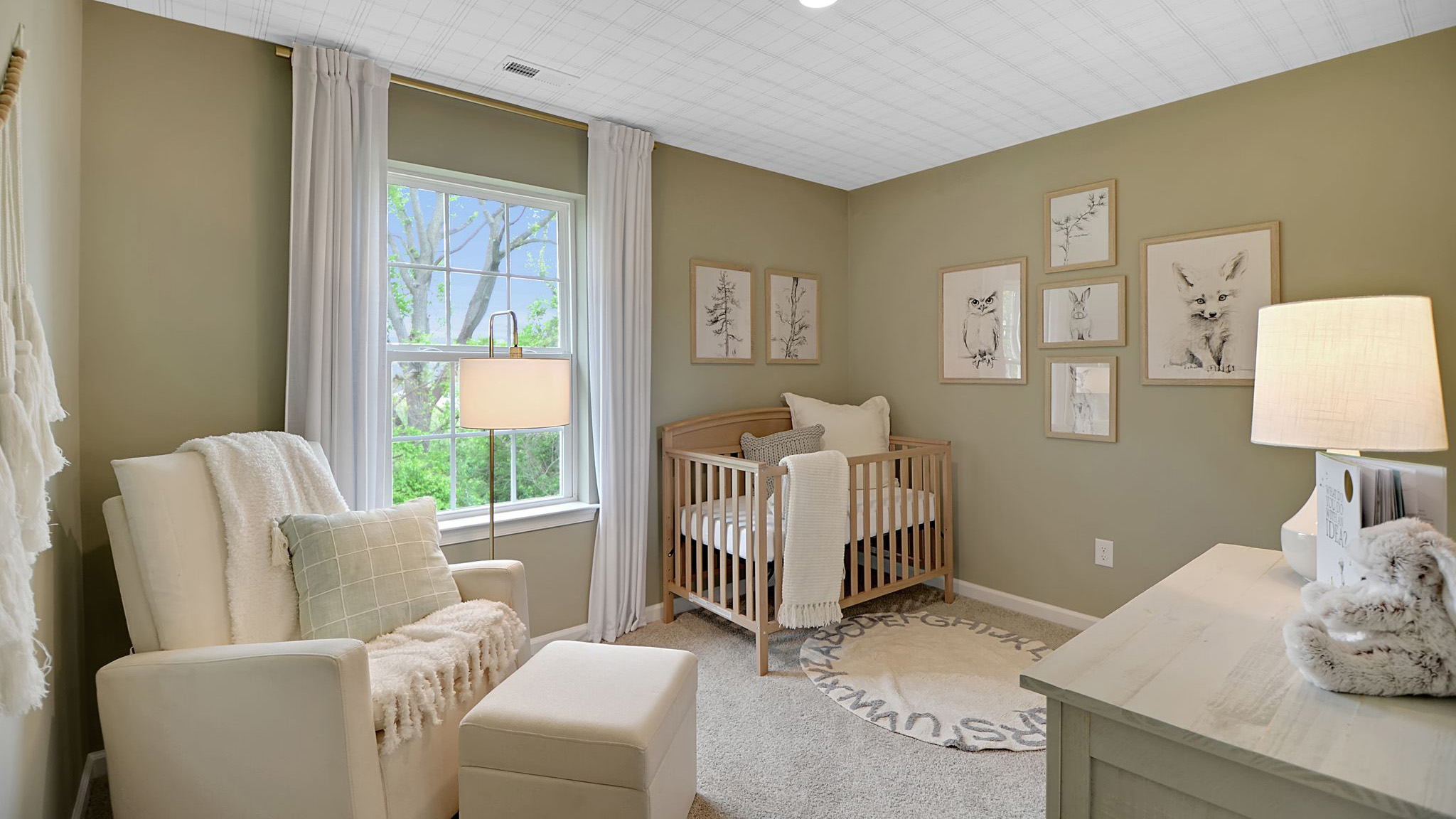This bedroom can be used as a nursery.