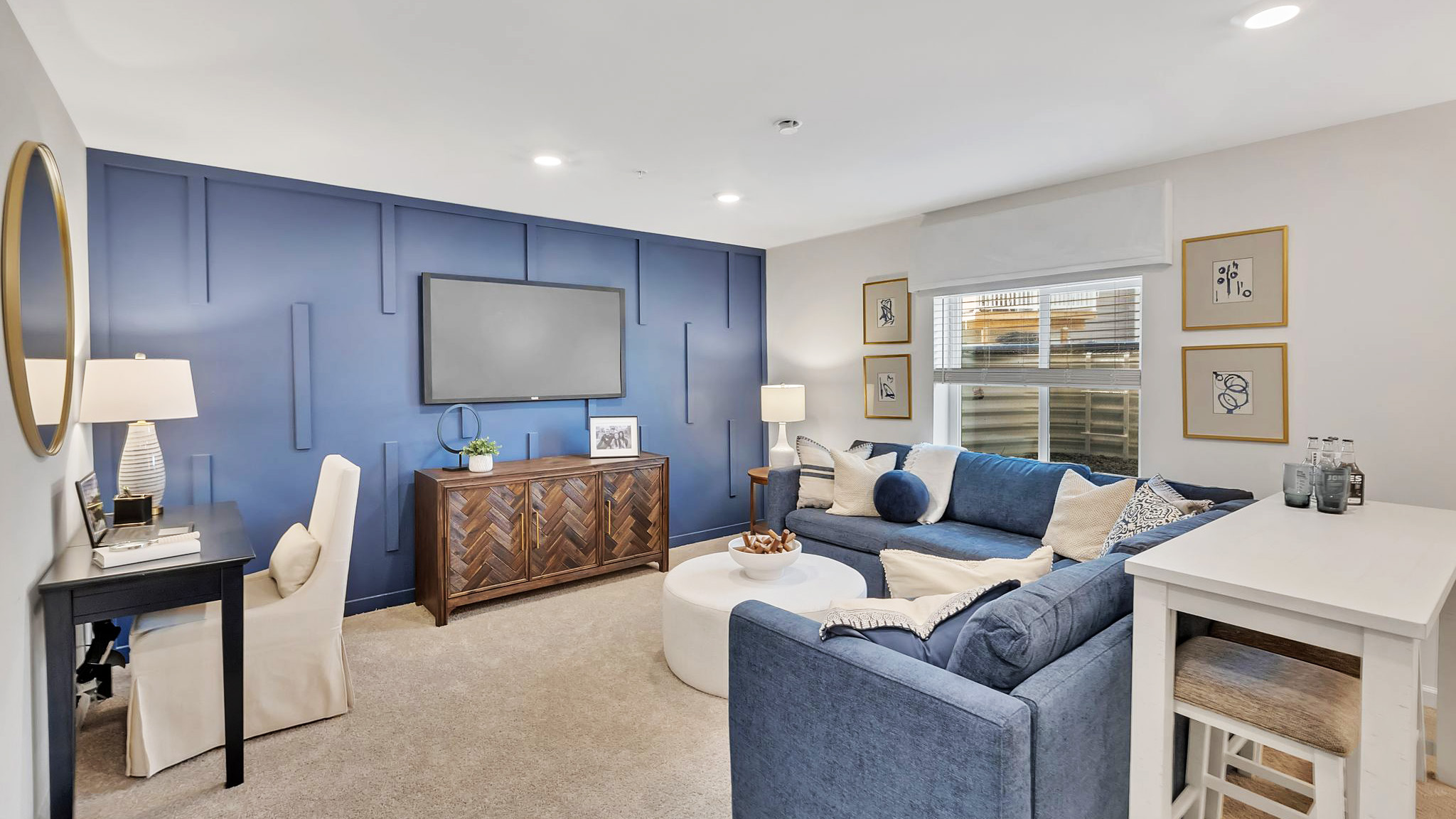 Lower level recreation room perfect for entertaining.