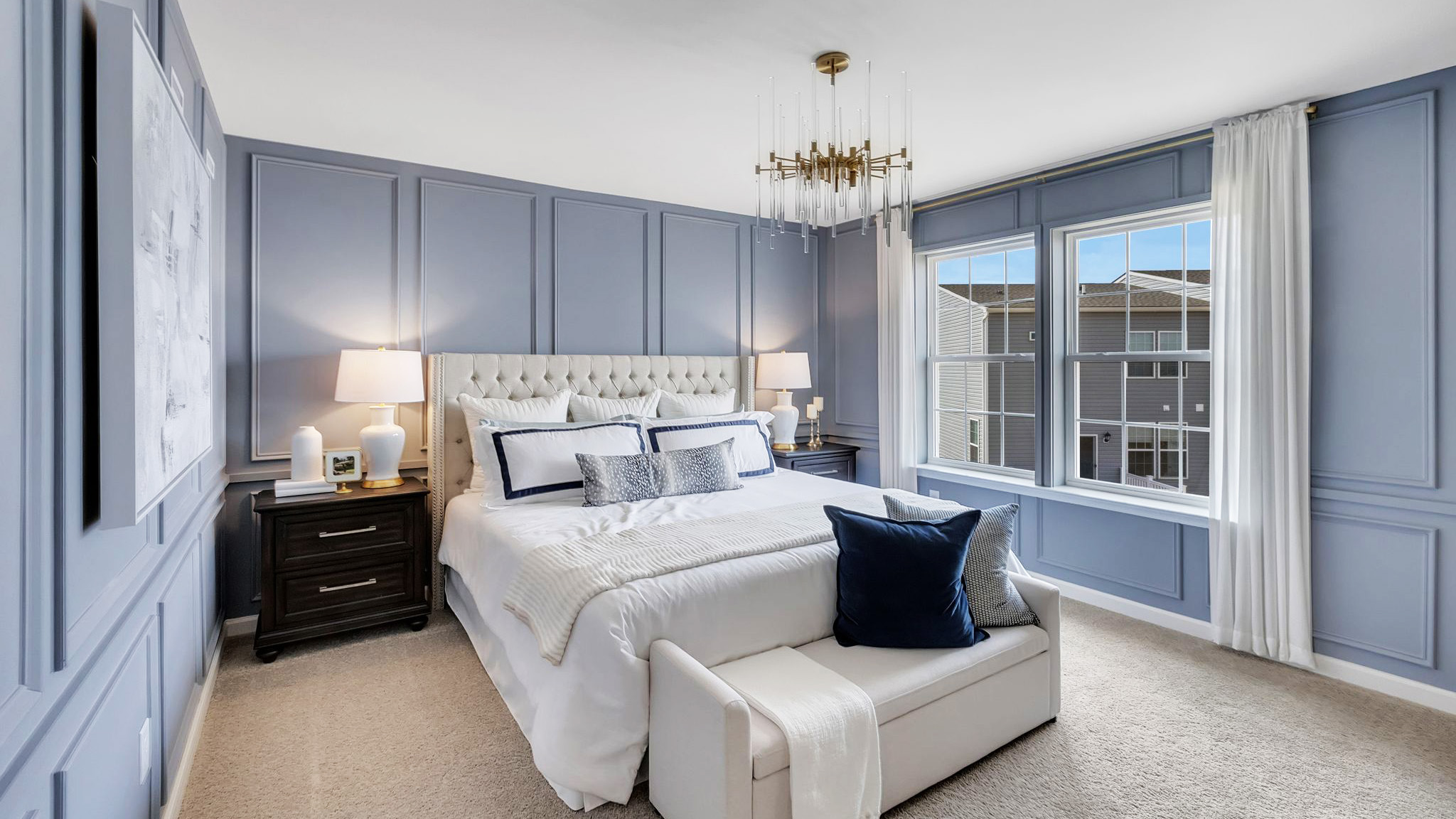 Primary bedroom has a large double window which lets through plenty of light.