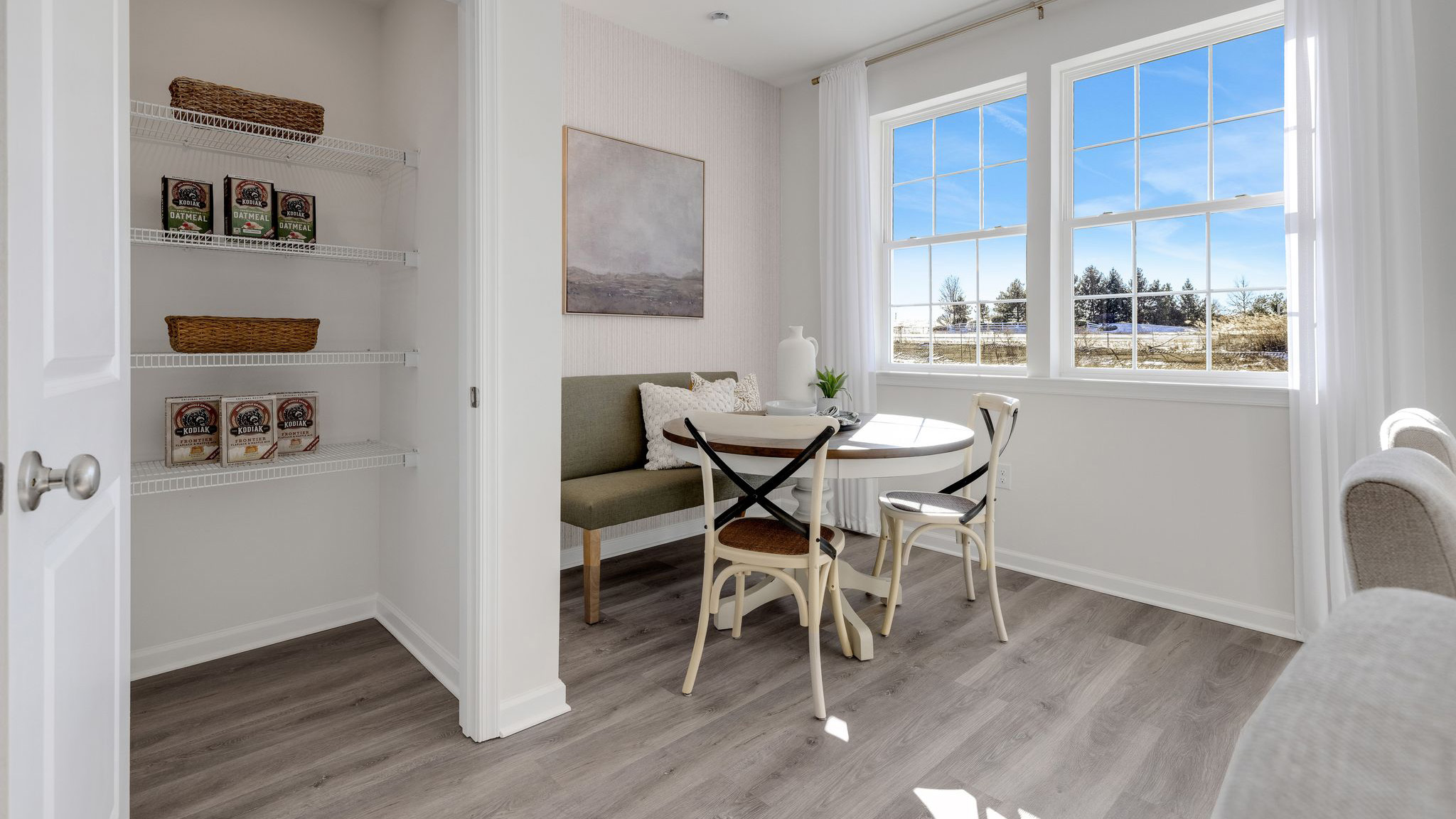 The pantry closet next to the breakfast area.