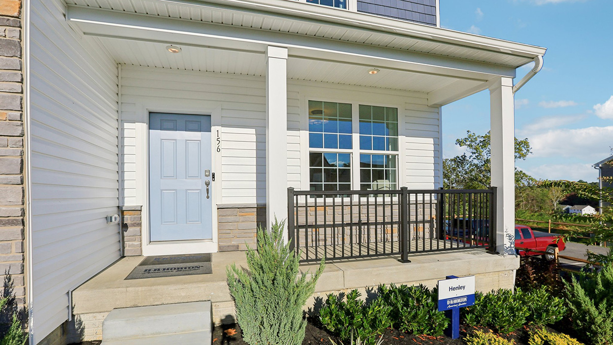 A view of the covered porch