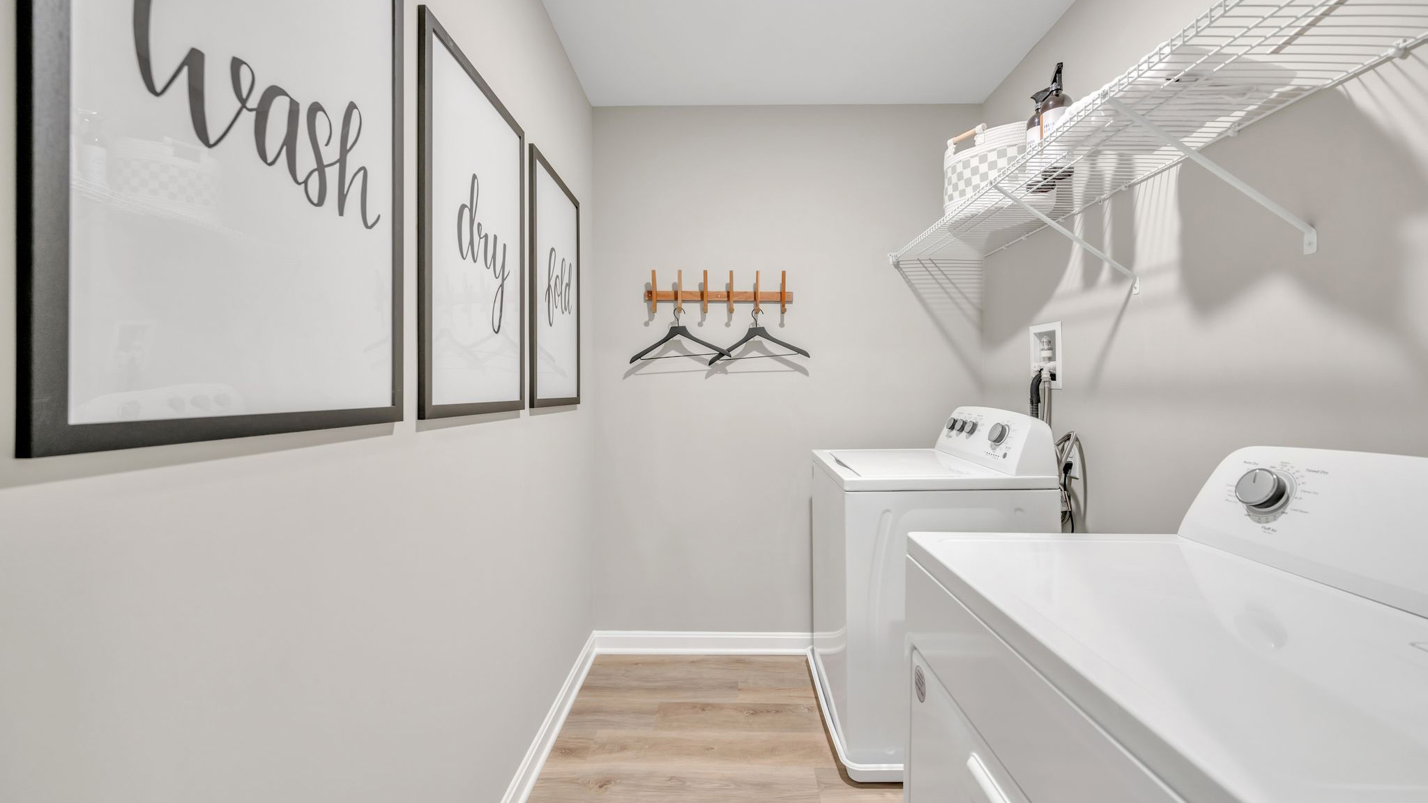 The conveniently located laundry room.