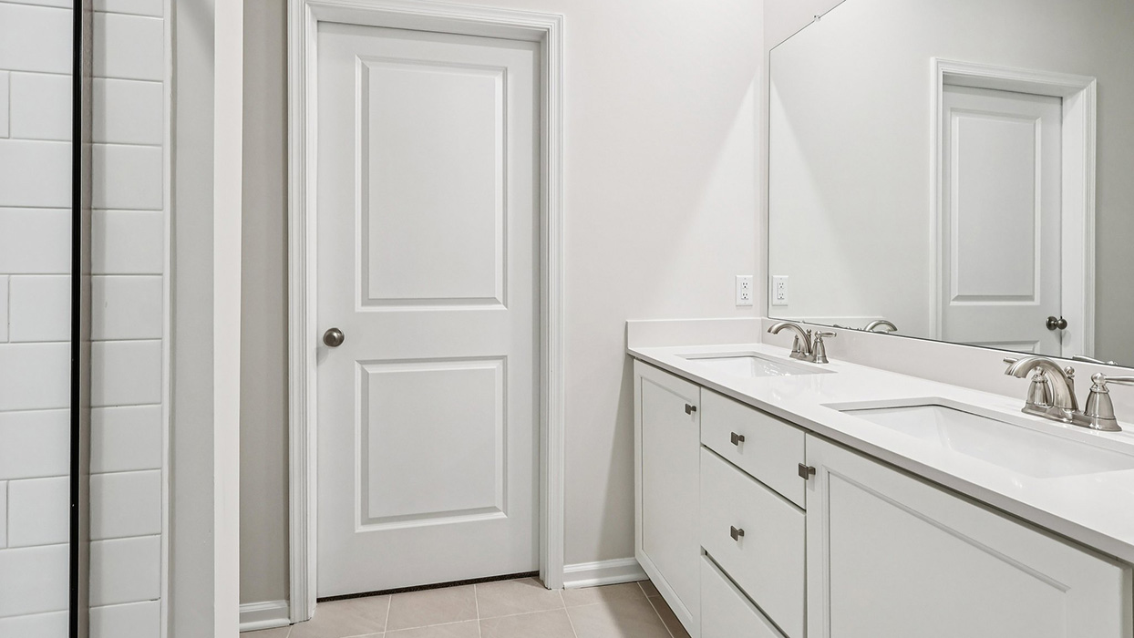 Primary bathroom with double vanity
