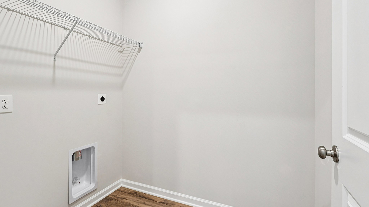 Laundry room with washer and dryer hookups