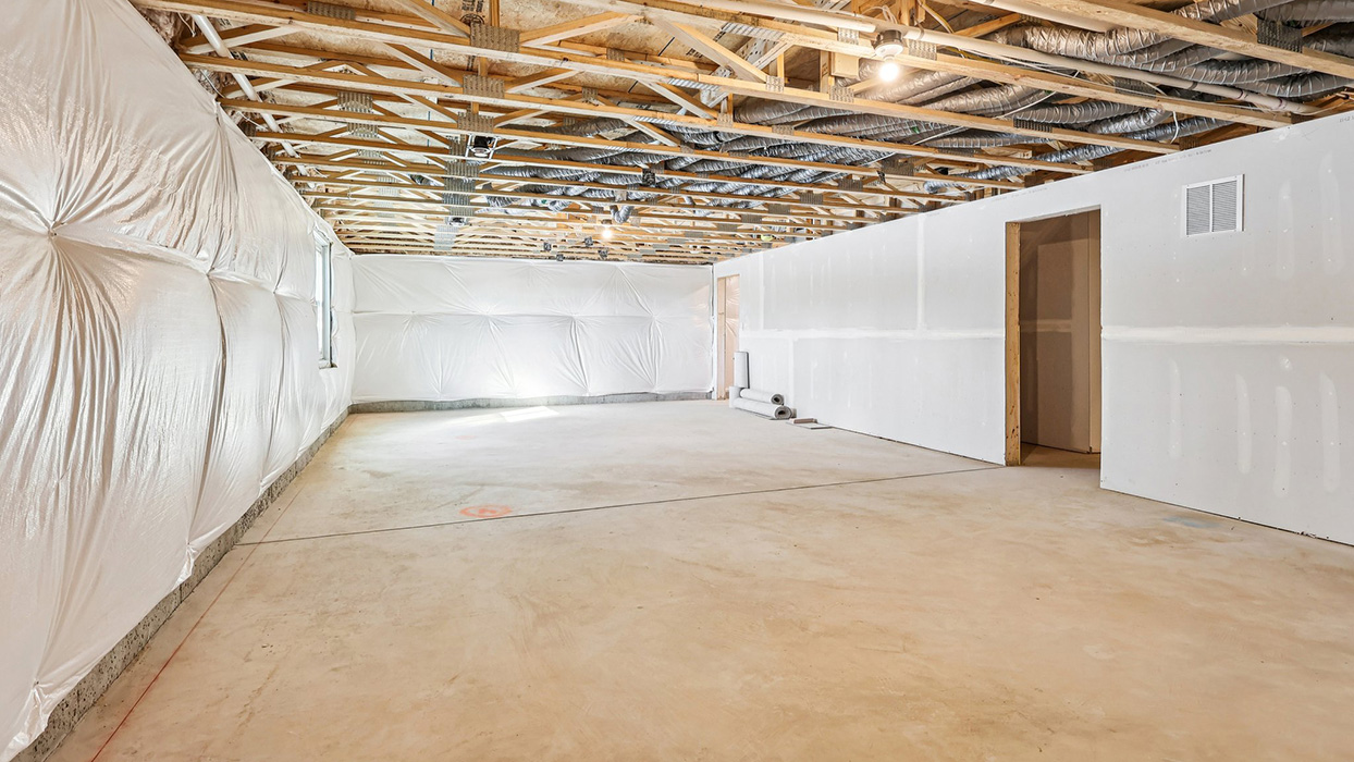 The unfinished basement