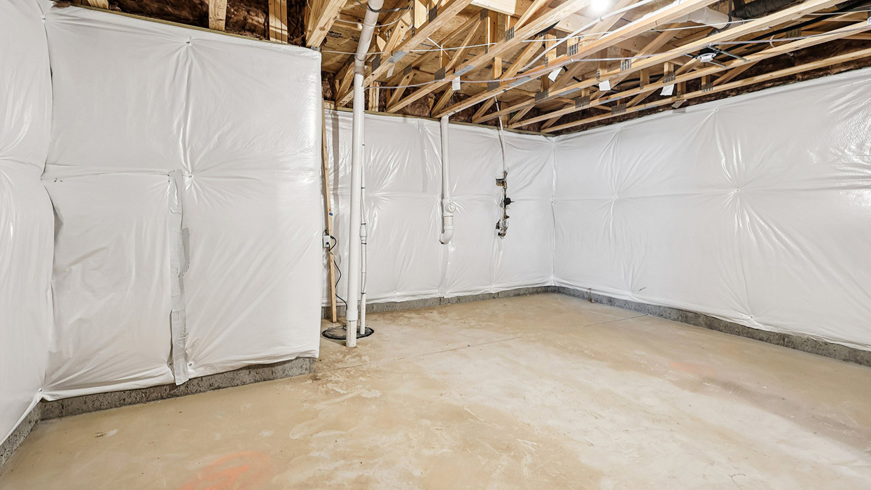 Another view of the unfinished basement