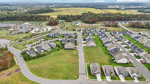 An aerial exterior photograph of the Amblebrook community model park.