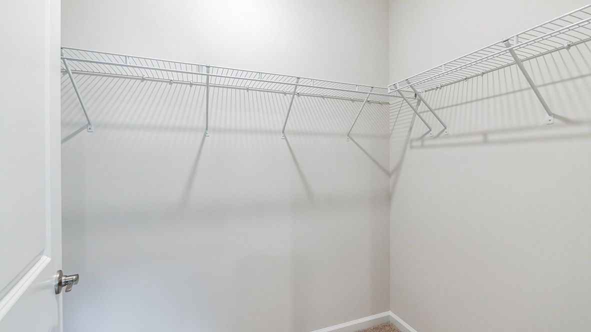 The primary bedroom walk-in closet.