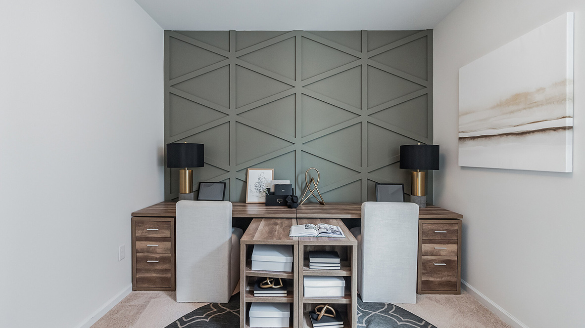 The third bedroom can be used as a home office space.