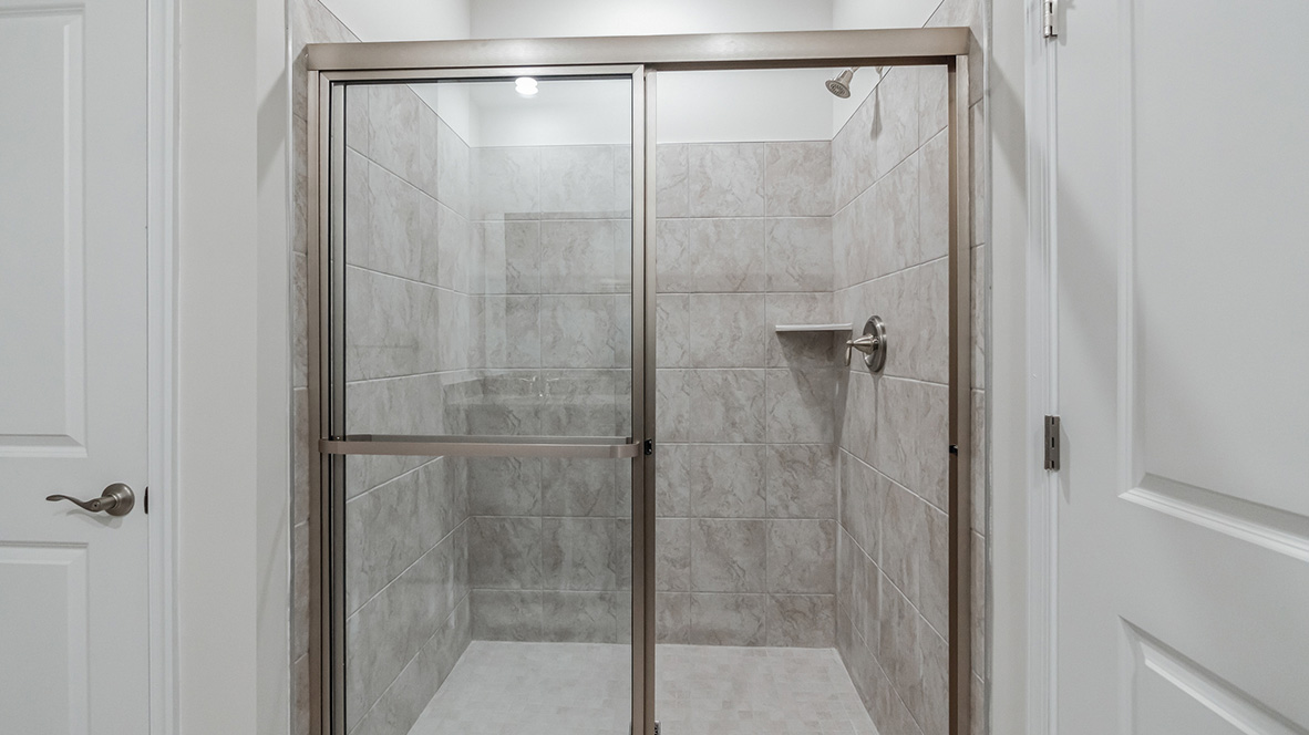 The primary bathroom has a walk-in shower.
