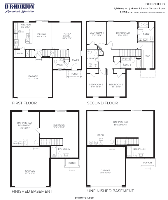 Deerfield floor plan foxrun