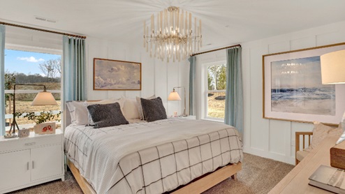 The owner's suite is privately tucked away from the great room.