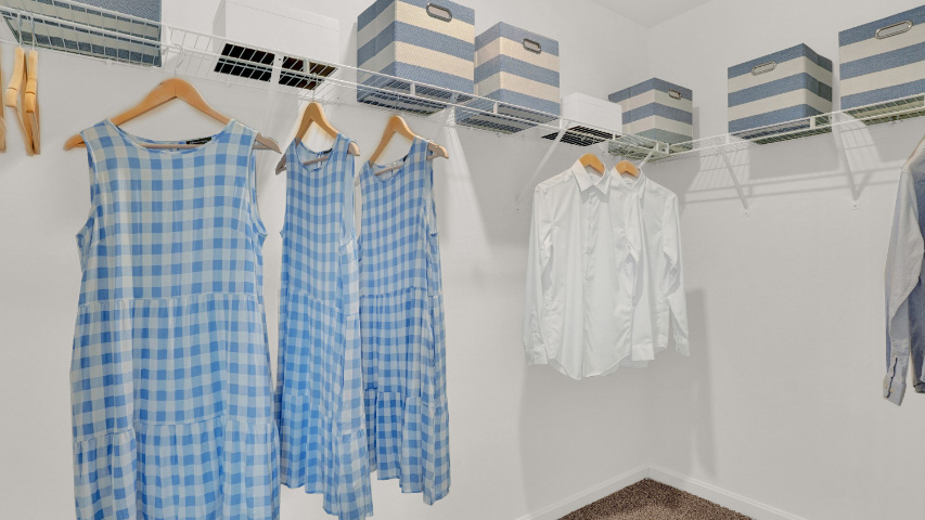 The owner's suite walk in closet.