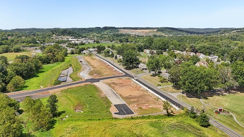 An aerial photo of the community