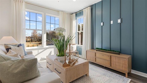 open concept great room natural light