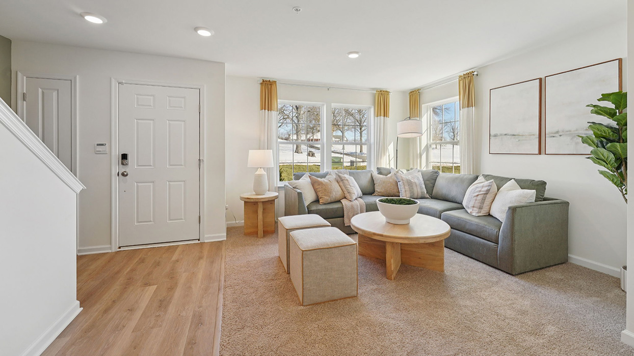 Finished recreation room is a versatile space for gathering and relaxing