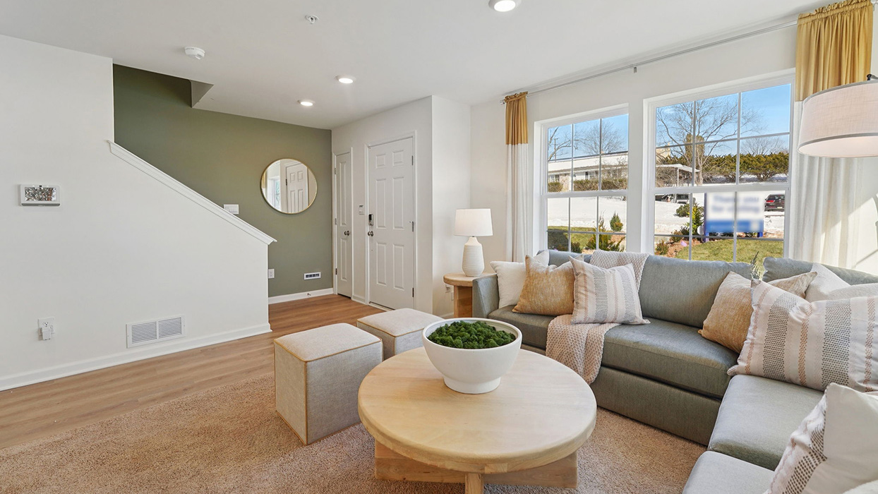 Finished recreation room is a versatile space for gathering and relaxing